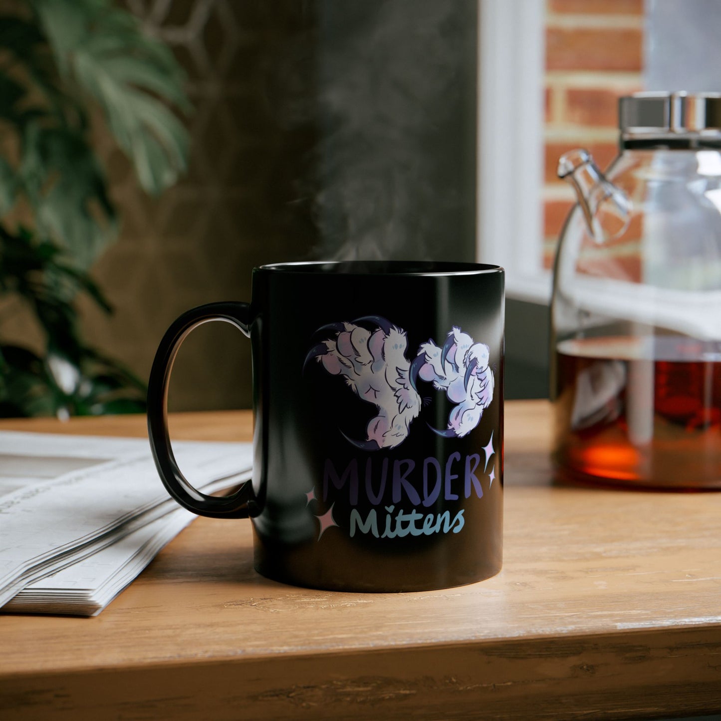 Murder Mittens - Black Mug (11oz, 15oz)